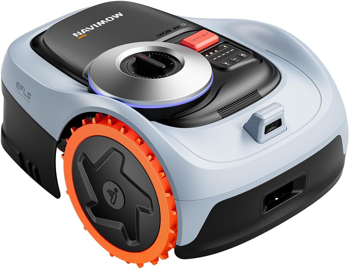 Segway Navimow i208 AWD Robot Tondeuse sans Fil périphérique, Trois Roues motrices, Monte Les pentes jusqu'à 45%, EFLS NRTK + Vision, Cartographie Automatique, sans antenne, Jardin de 800 m² Segway Navimow i208 AWD Robot Tondeuse sans Fil périphérique, Trois Roues motrices, Monte Les pentes jusqu'à 45%, EFLS NRTK + Vision, Cartographie Automatique, sans antenne, Jardin de 800 m²