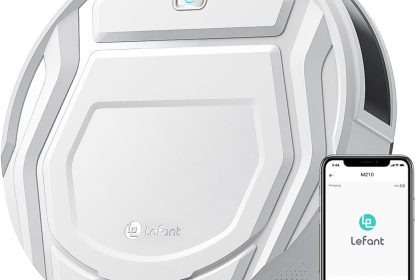 Lefant Aspirateur Robot, Robot Aspirateur Autonomie Mince Silencieux, Connecté avec WiFi/Alexa/App, 3 Modes d'aspirations, Programmable, Idéal pour Les Poils d'animaux Tapis Sols Durs, M210 Blanc Lefant Aspirateur Robot, Robot Aspirateur Autonomie Mince Silencieux, Connecté avec WiFi/Alexa/App, 3 Modes d'aspirations, Programmable, Idéal pour Les Poils d'animaux Tapis Sols Durs, M210 Blanc