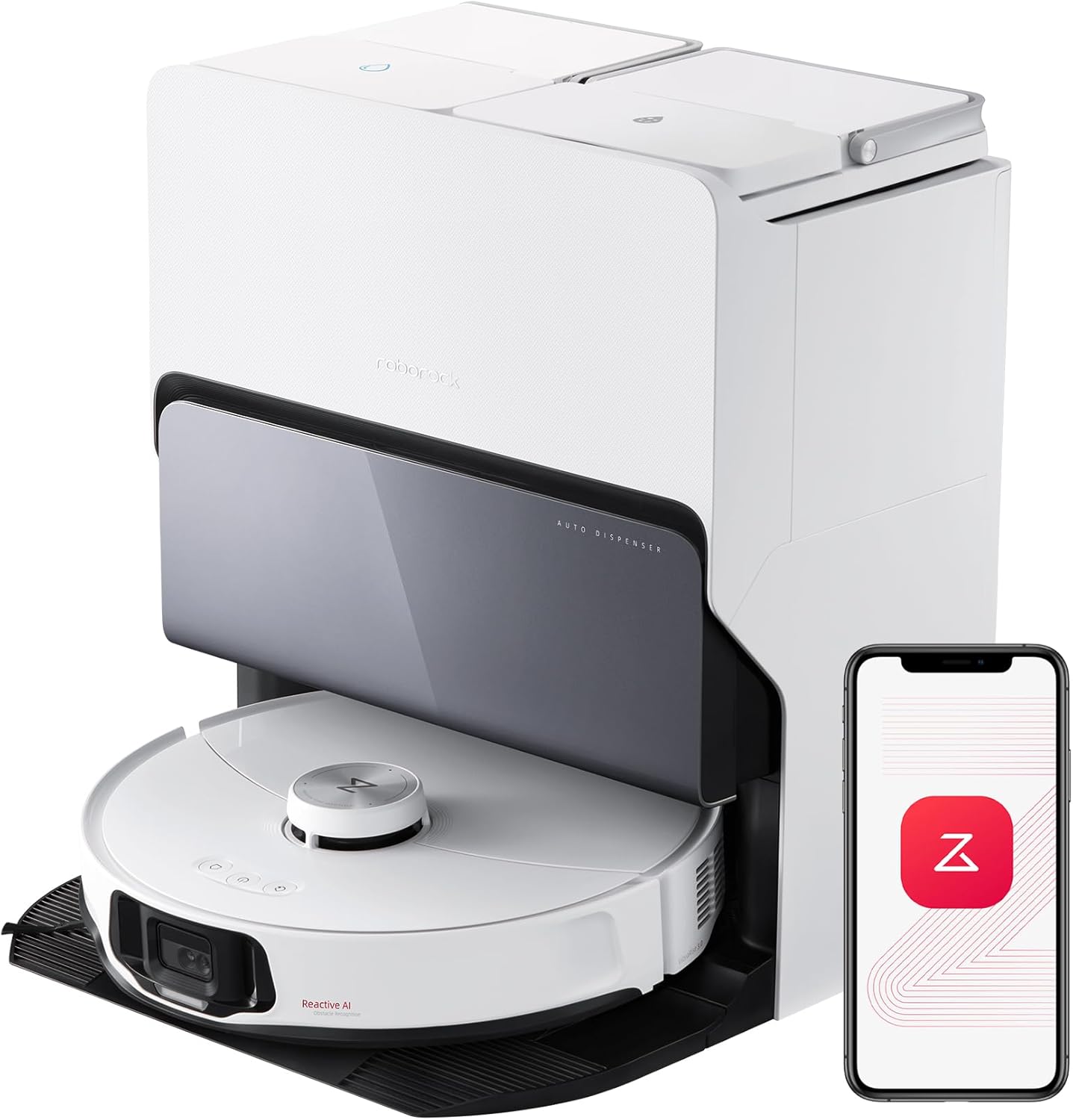 roborock S8 MaxV Ultra Aspirateur Robot avec 8-en-1 Station, Robot Aspirateur Laveur avec Brosse Latérale & DuoRoller